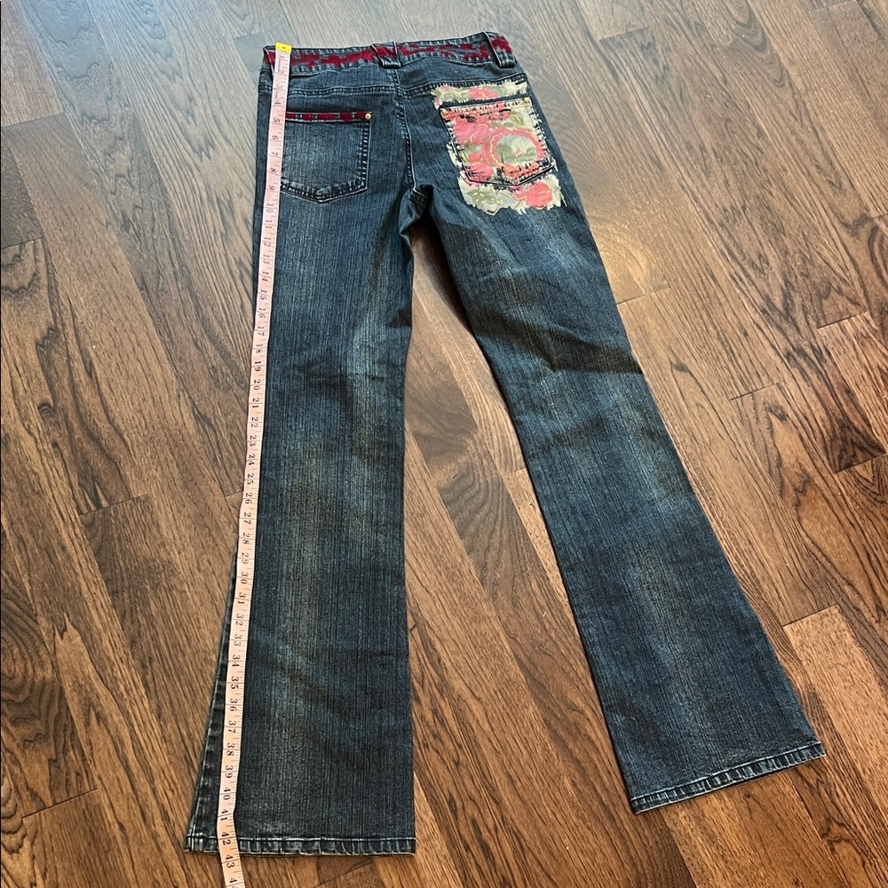 Cach’e Flared Jeans With Patterned Embellishments - image 5